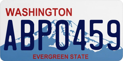 WA license plate ABP0459