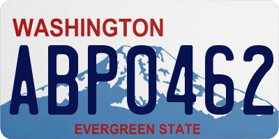 WA license plate ABP0462