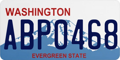 WA license plate ABP0468