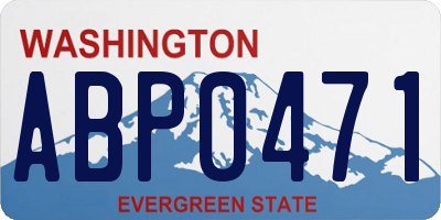 WA license plate ABP0471
