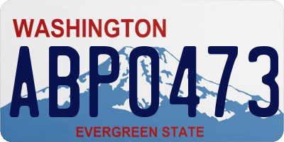 WA license plate ABP0473