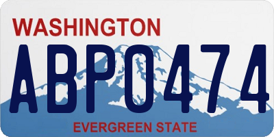 WA license plate ABP0474