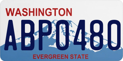 WA license plate ABP0480