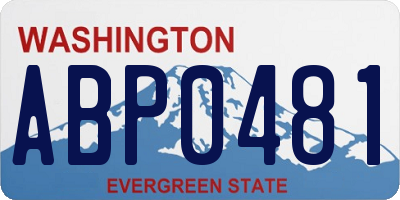 WA license plate ABP0481