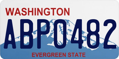 WA license plate ABP0482