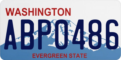 WA license plate ABP0486