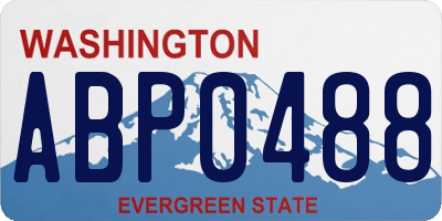 WA license plate ABP0488