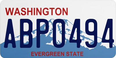 WA license plate ABP0494