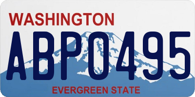 WA license plate ABP0495