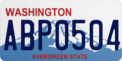 WA license plate ABP0504