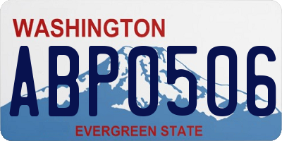 WA license plate ABP0506