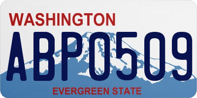WA license plate ABP0509