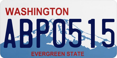 WA license plate ABP0515