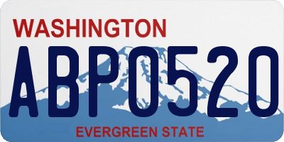 WA license plate ABP0520