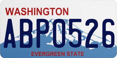 WA license plate ABP0526