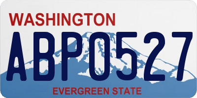WA license plate ABP0527