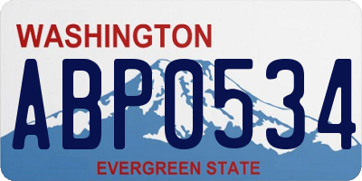 WA license plate ABP0534