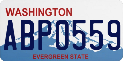 WA license plate ABP0559