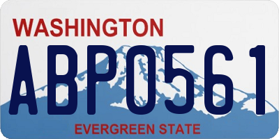 WA license plate ABP0561
