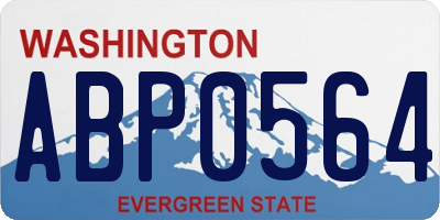 WA license plate ABP0564