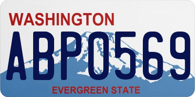 WA license plate ABP0569
