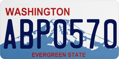 WA license plate ABP0570