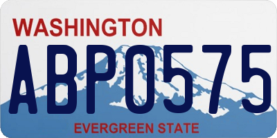 WA license plate ABP0575