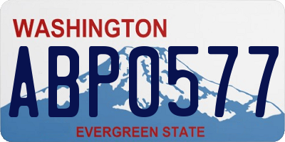 WA license plate ABP0577