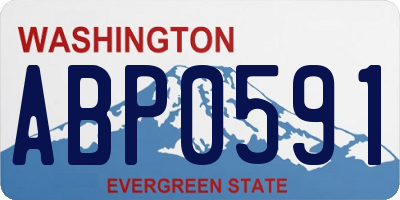 WA license plate ABP0591