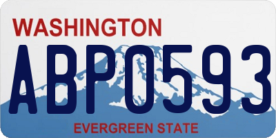WA license plate ABP0593