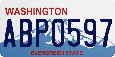 WA license plate ABP0597