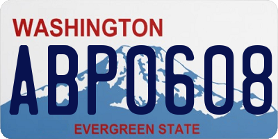 WA license plate ABP0608