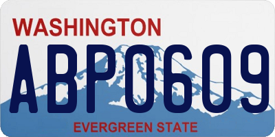 WA license plate ABP0609