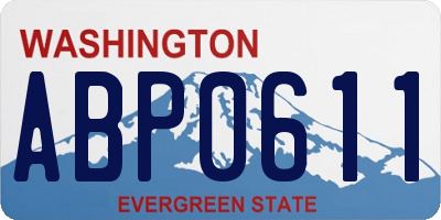 WA license plate ABP0611