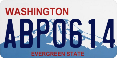 WA license plate ABP0614