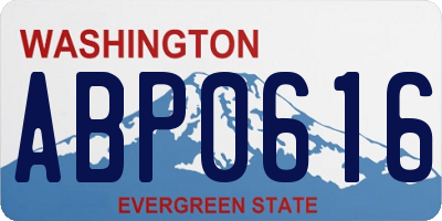 WA license plate ABP0616