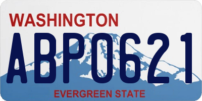 WA license plate ABP0621