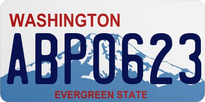 WA license plate ABP0623