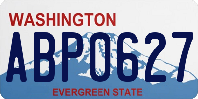 WA license plate ABP0627
