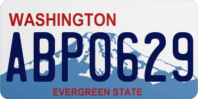 WA license plate ABP0629