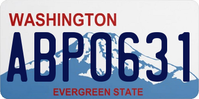 WA license plate ABP0631
