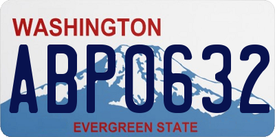 WA license plate ABP0632