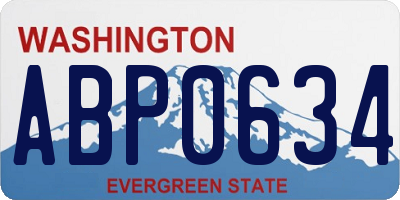 WA license plate ABP0634