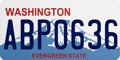 WA license plate ABP0636