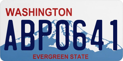 WA license plate ABP0641