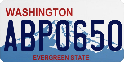 WA license plate ABP0650