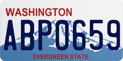 WA license plate ABP0659