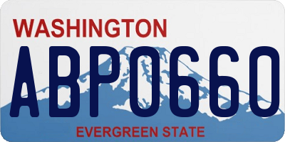 WA license plate ABP0660