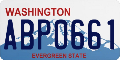 WA license plate ABP0661