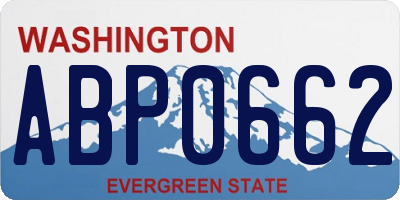 WA license plate ABP0662
